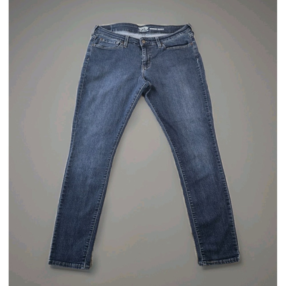 Levi's Signature Women's Modern Skinny Denim Jeans Mid Rise Stretch 35" X 31' 16